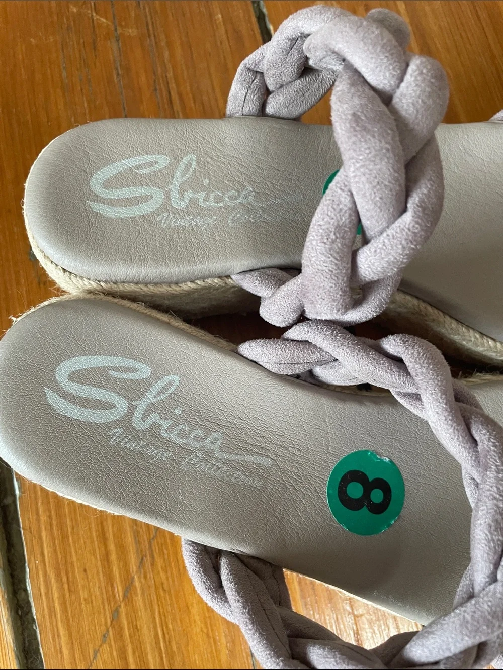 Sbicca Braided Espadrille Platform Slides in Mauve